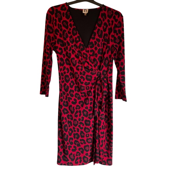 Anne Klein Dresses & Skirts - Anne Klein Surplice Animal Print Dress